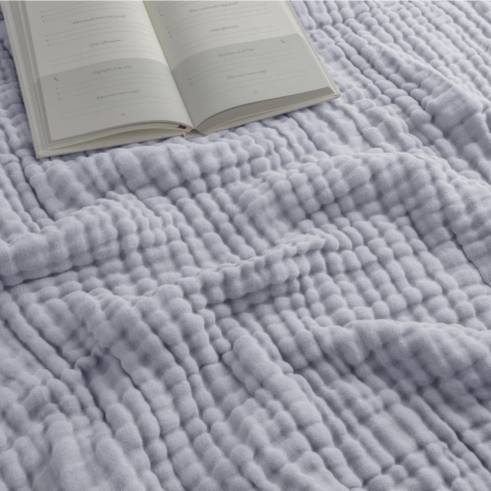 Soft Textured Gray Blanket